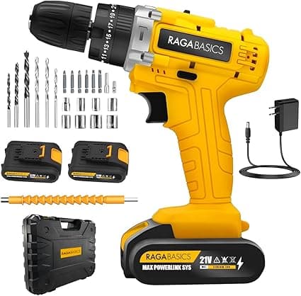 Raganet, Taladro Electrico y Inalambrico de 21V, Herramienta Profesional 3 en 1,